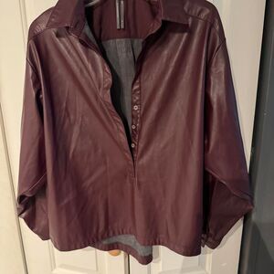 Anthropologie Women's Raspberry Purple Shirt